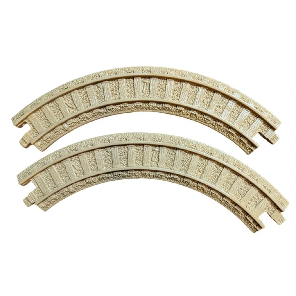 GeoTrax Large Curved Track + More, 6 Pieces Fisher Price Tan Track Plastic GUC